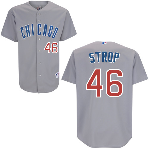 Pedro Strop #46 MLB Jersey-Chicago Cubs Men's Authentic Road Gray Baseball Jersey